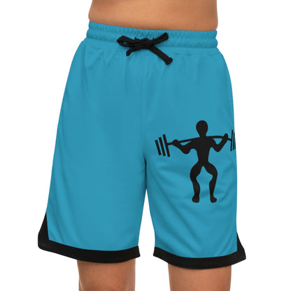 Basketball Rib Shorts: Weightlifting Turquoise