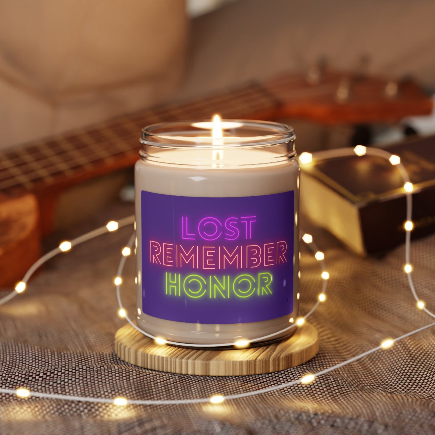 Scented Soy Candle, 9oz: Lost Remember Honor Purple