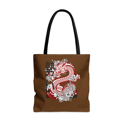 Tote Bag: Dragons Brown