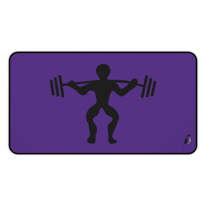 Desk Mat: Weightlifting Purple