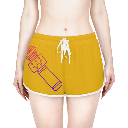 Women's Relaxed Shorts: Music Yellow