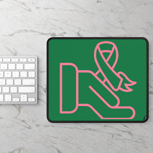 Gaming Mouse Pad: Fight Cancer Dark Green