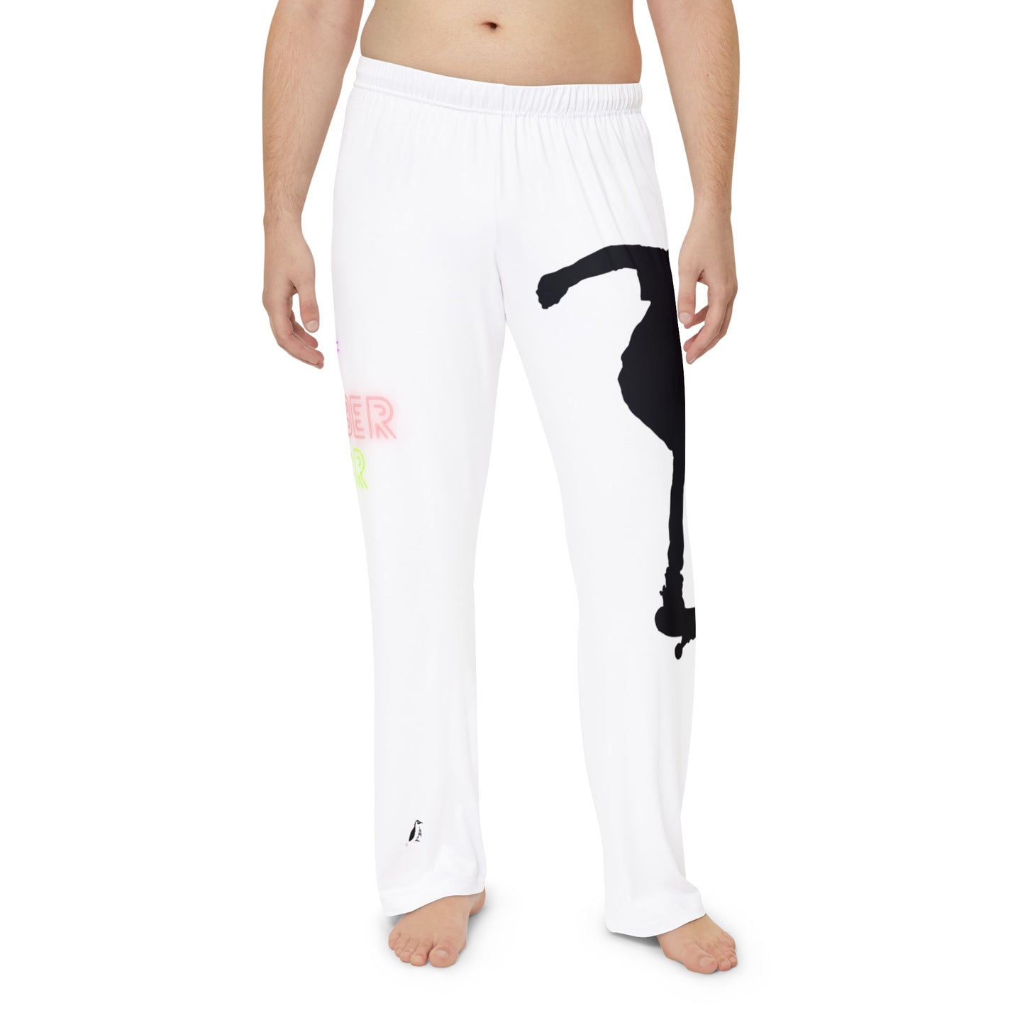 Men's Pajama Pants: Skateboarding White