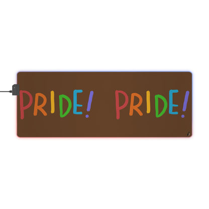 LED Gaming Mouse Pad: LGBTQ Pride Brown