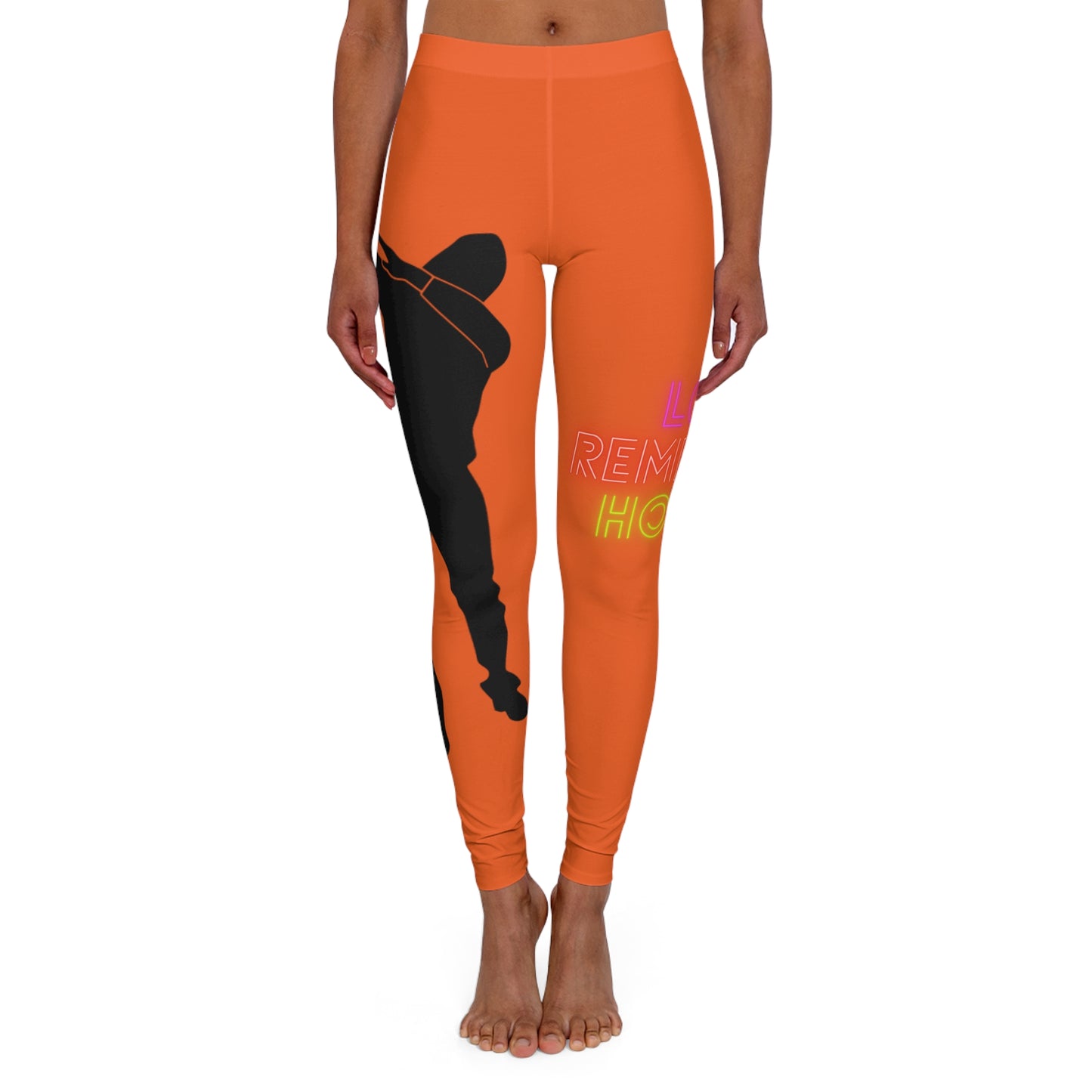 Women's Spandex Leggings: Dance Orange