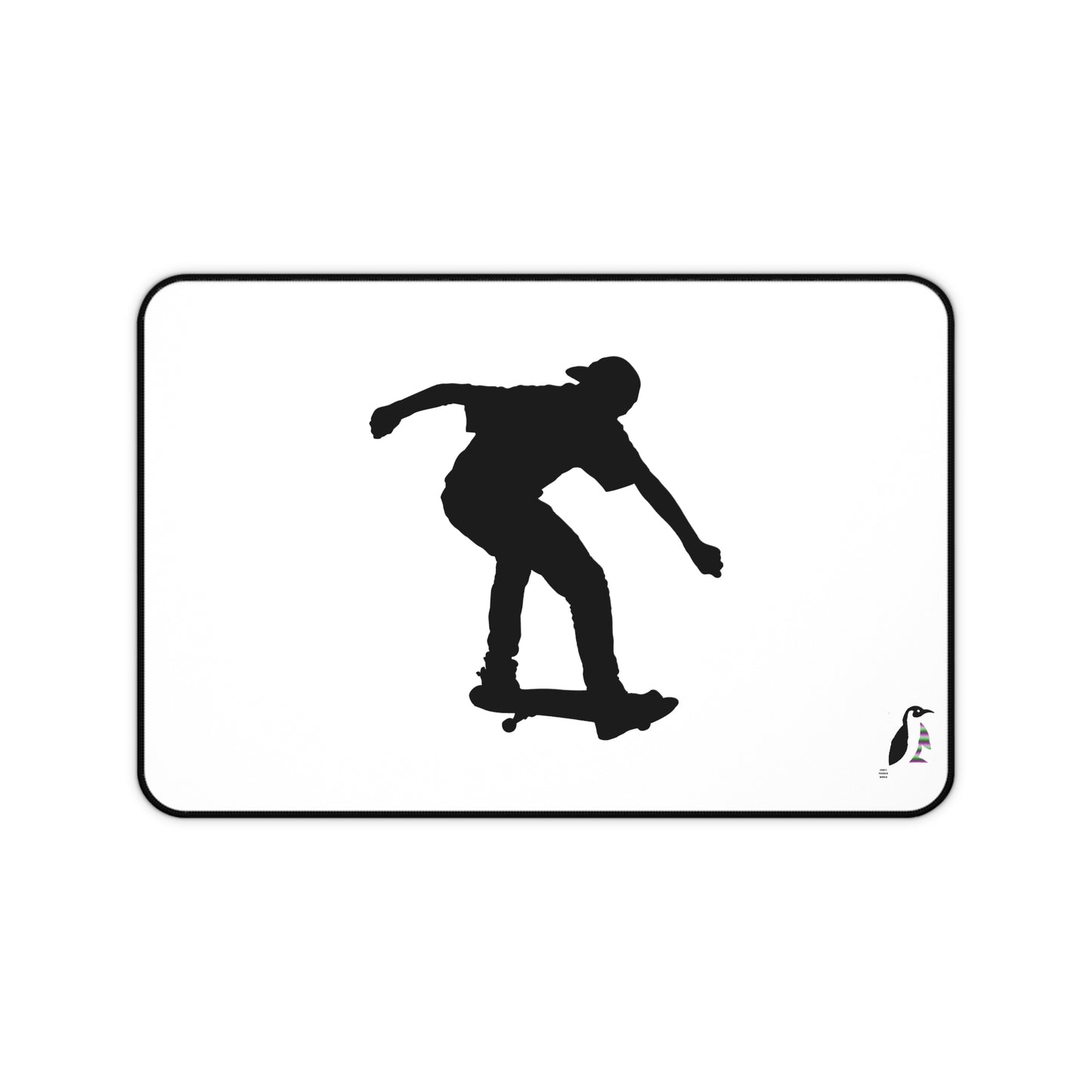 Desk Mat: Skateboarding White