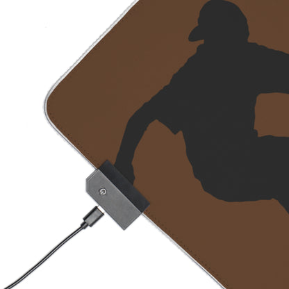 LED Gaming Mouse Pad: Skateboarding Brown