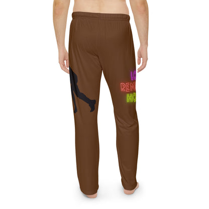 Men's Pajama Pants: Hockey Brown