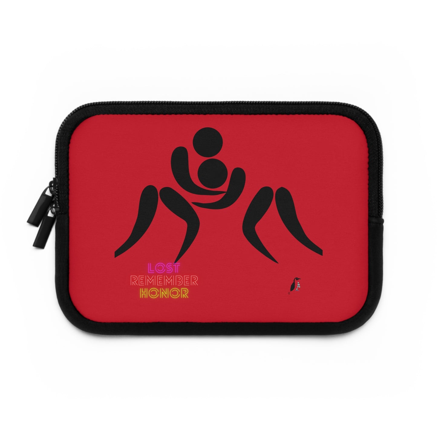 Laptop Sleeve: Wrestling Dark Red