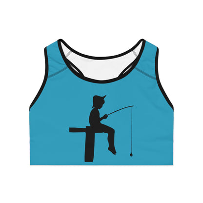 Sports Bra: Fishing Turquoise