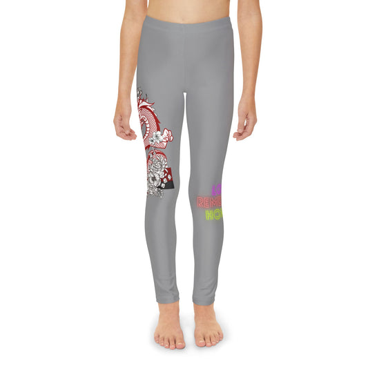 Youth Full-Length Leggings: Dragons Grey