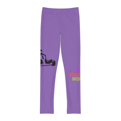 Youth Full-Length Leggings: Racing Lite Purple