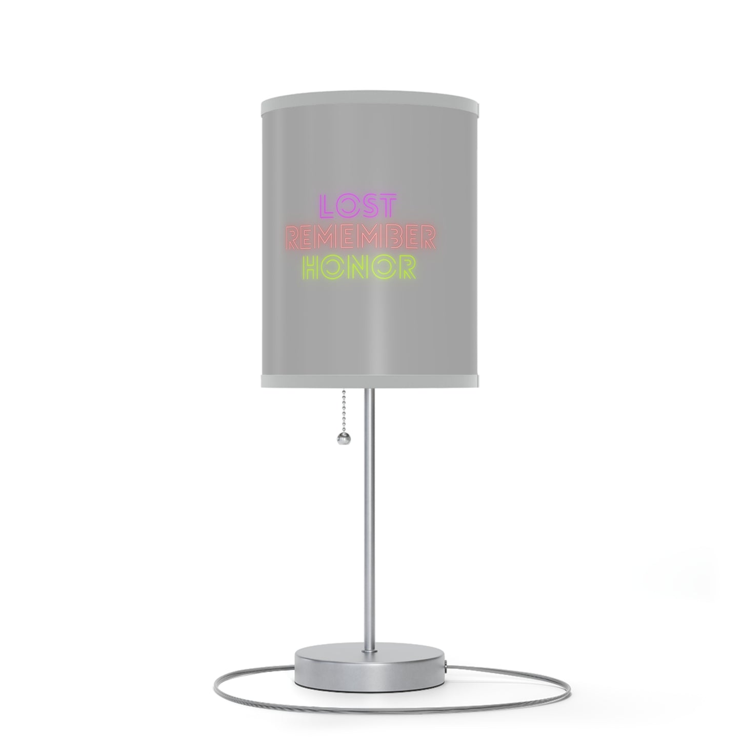 Lamp on a Stand, US|CA plug: LGBTQ Pride Lite Grey