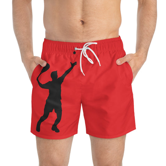 Swim Trunks: Tennis Red