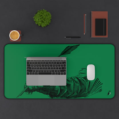 Desk Mat: Writing Dark Green