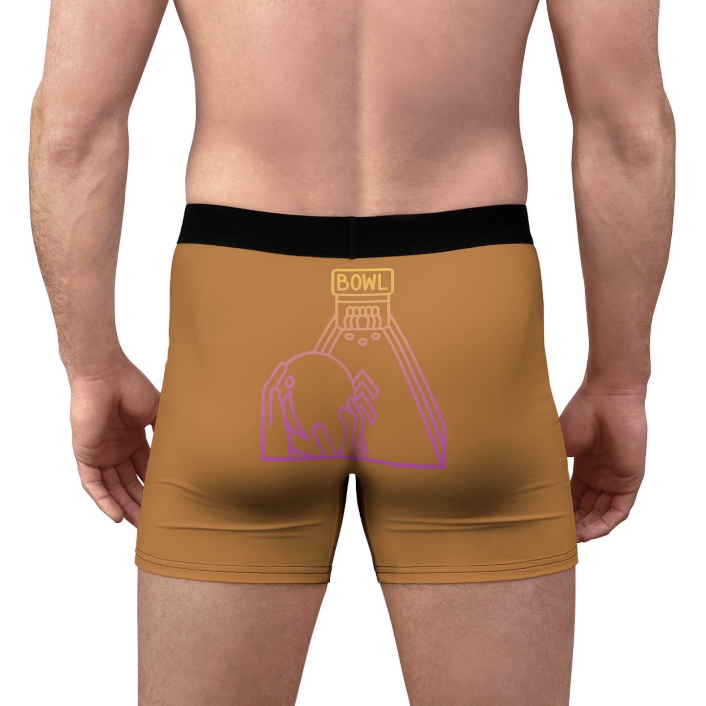 Men's Boxer Briefs: Bowling Lite Brown