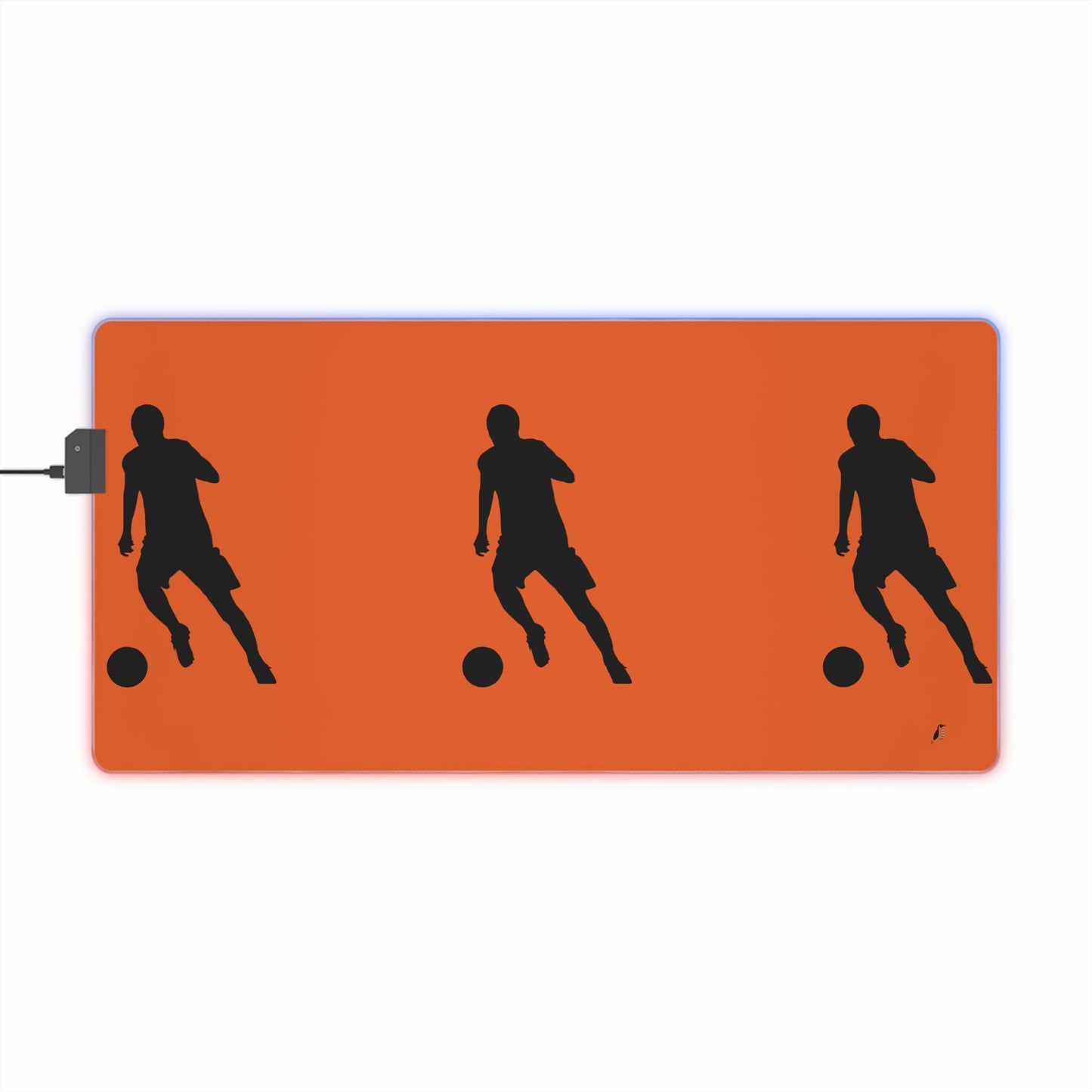 LED Gaming Mouse Pad: Soccer Orange