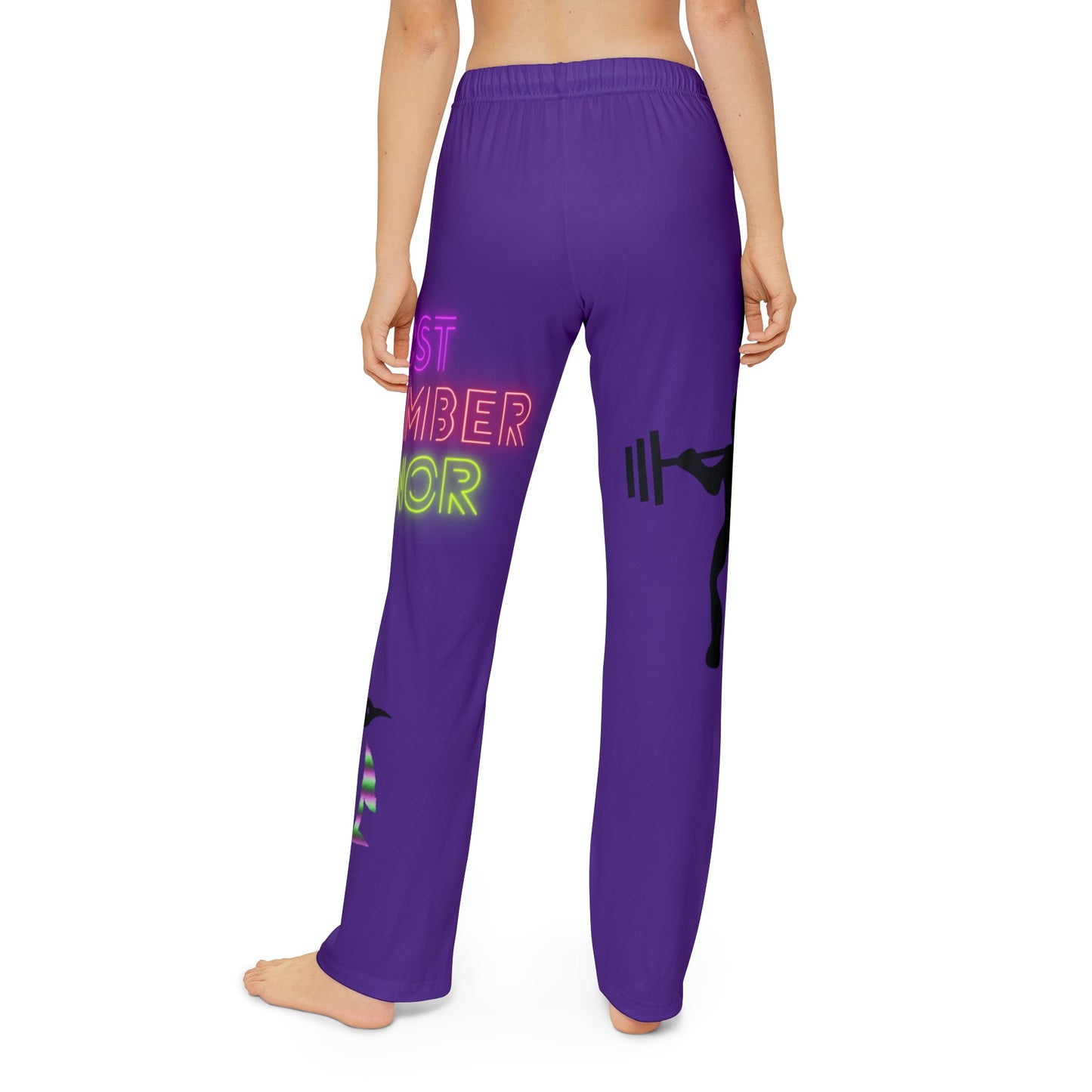 Kids Pajama Pants: Weightlifting Purple