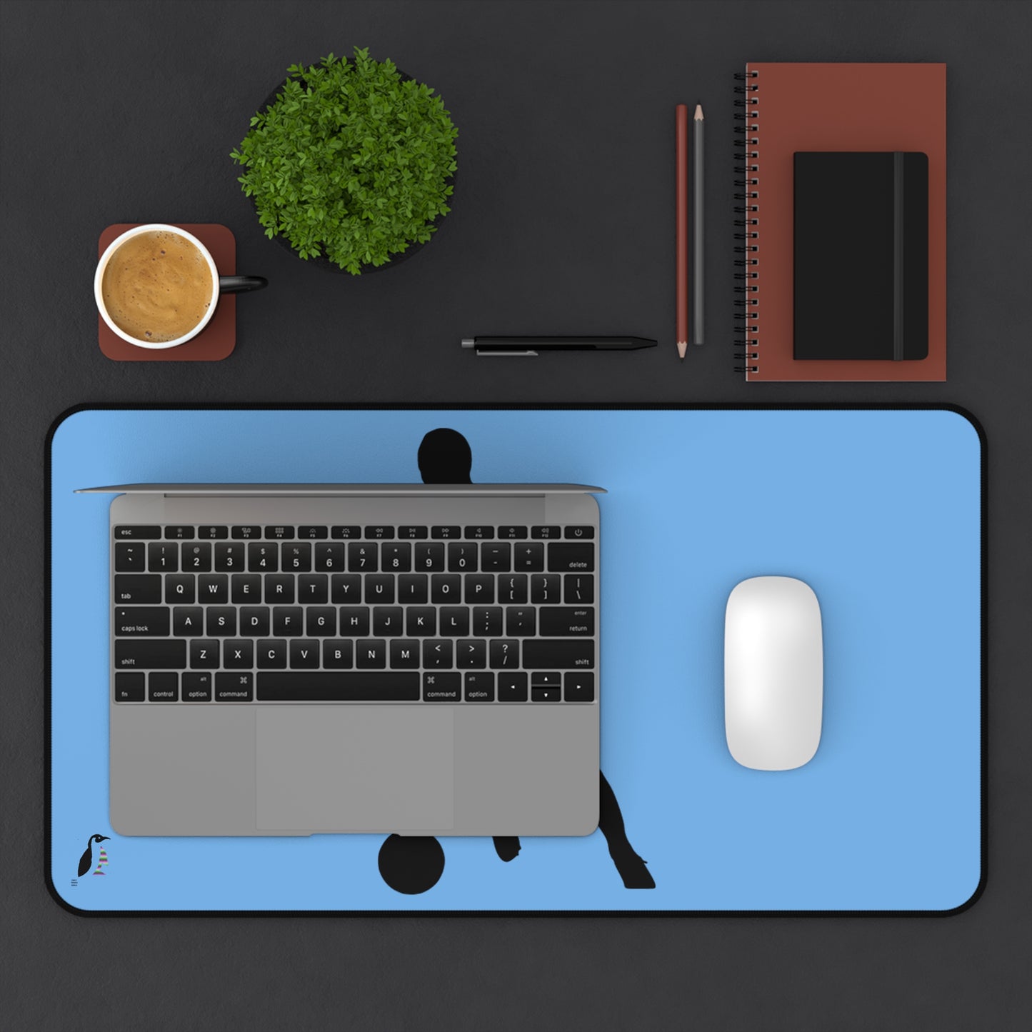 Desk Mat: Soccer Lite Blue