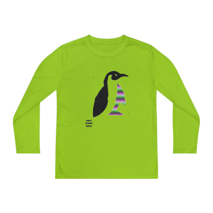 Youth Long Sleeve Competitor Tee: Logo ng Crazy Penguin World 