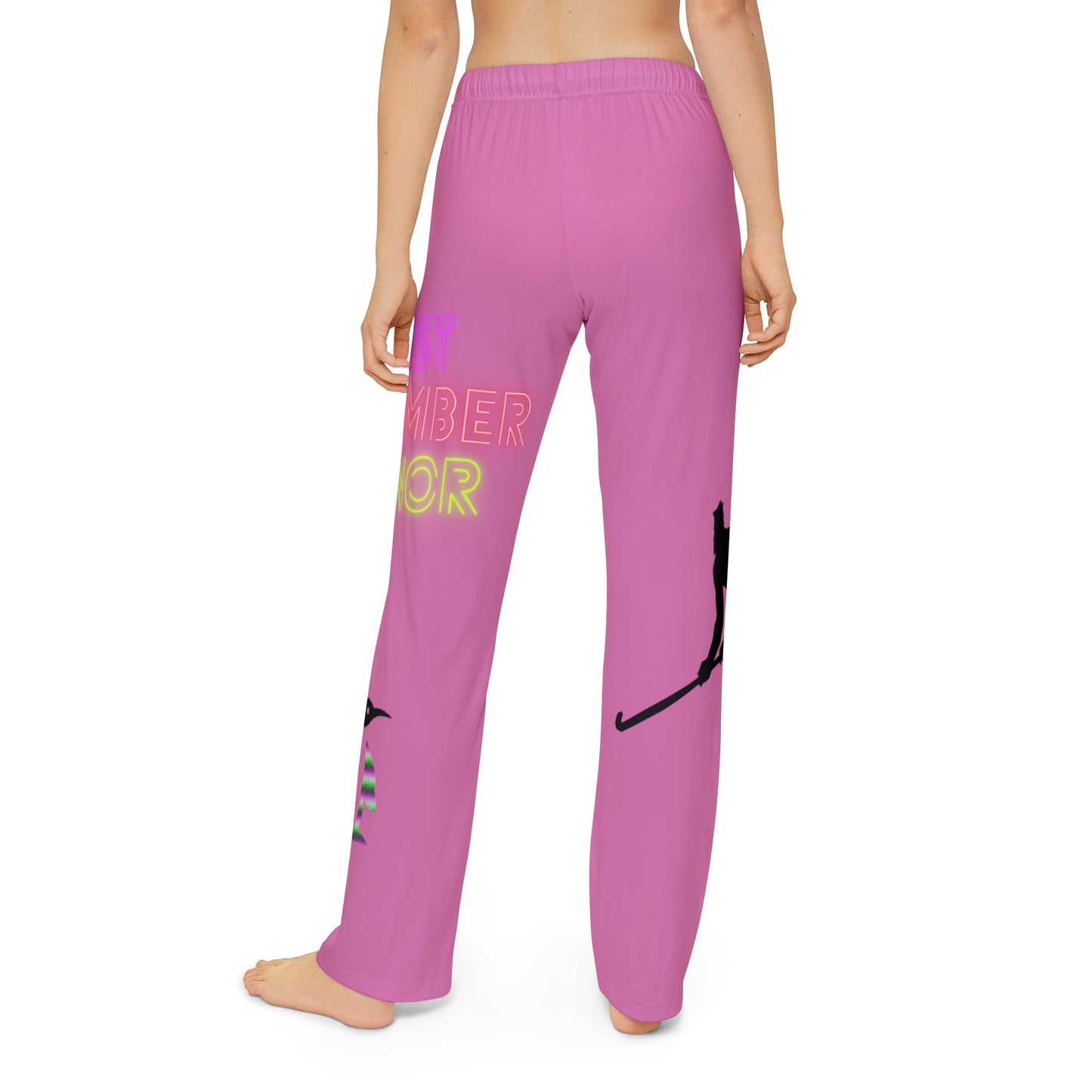 Kids Pajama Pants: Hockey Lite Pink