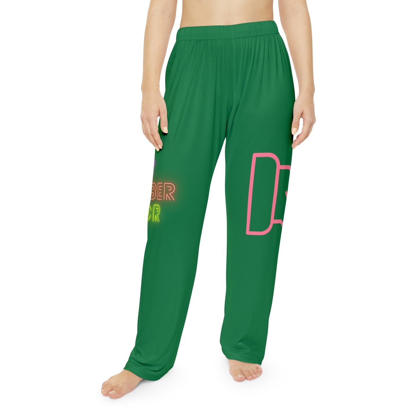 Women's Pajama Pants: Fight Cancer Dark Green