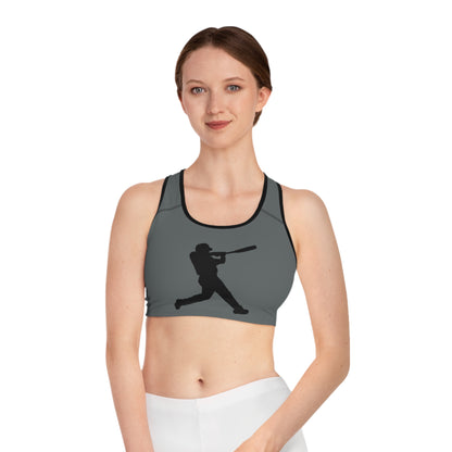 Sports Bra: Baseball Dark Grey