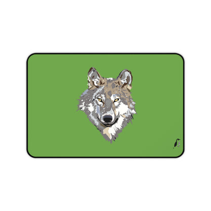 Desk Mat: Wolves Green