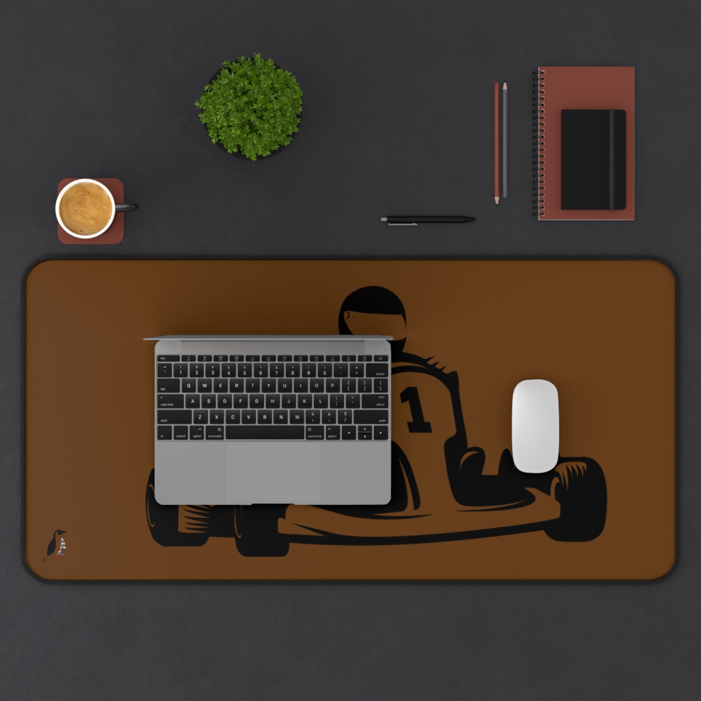 Desk Mat: Racing Brown