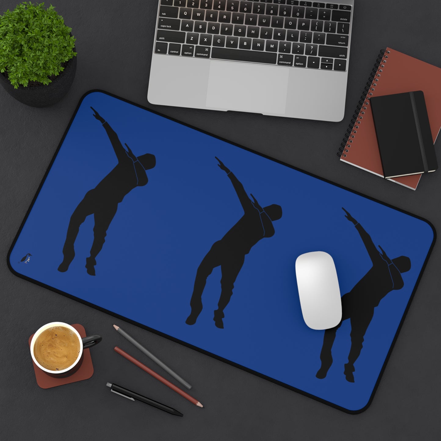 Desk Mat: Dance Dark Blue