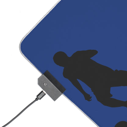 LED Gaming Mouse Pad: Soccer Dark Blue