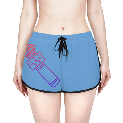 Women's Relaxed Shorts: Music Lite Blue