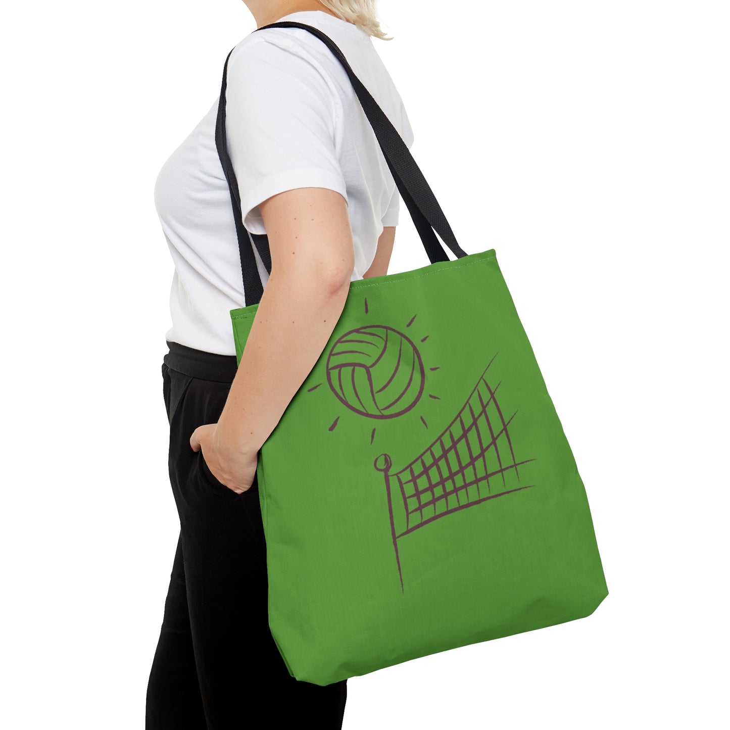 Tote Bag: Volleyball Green