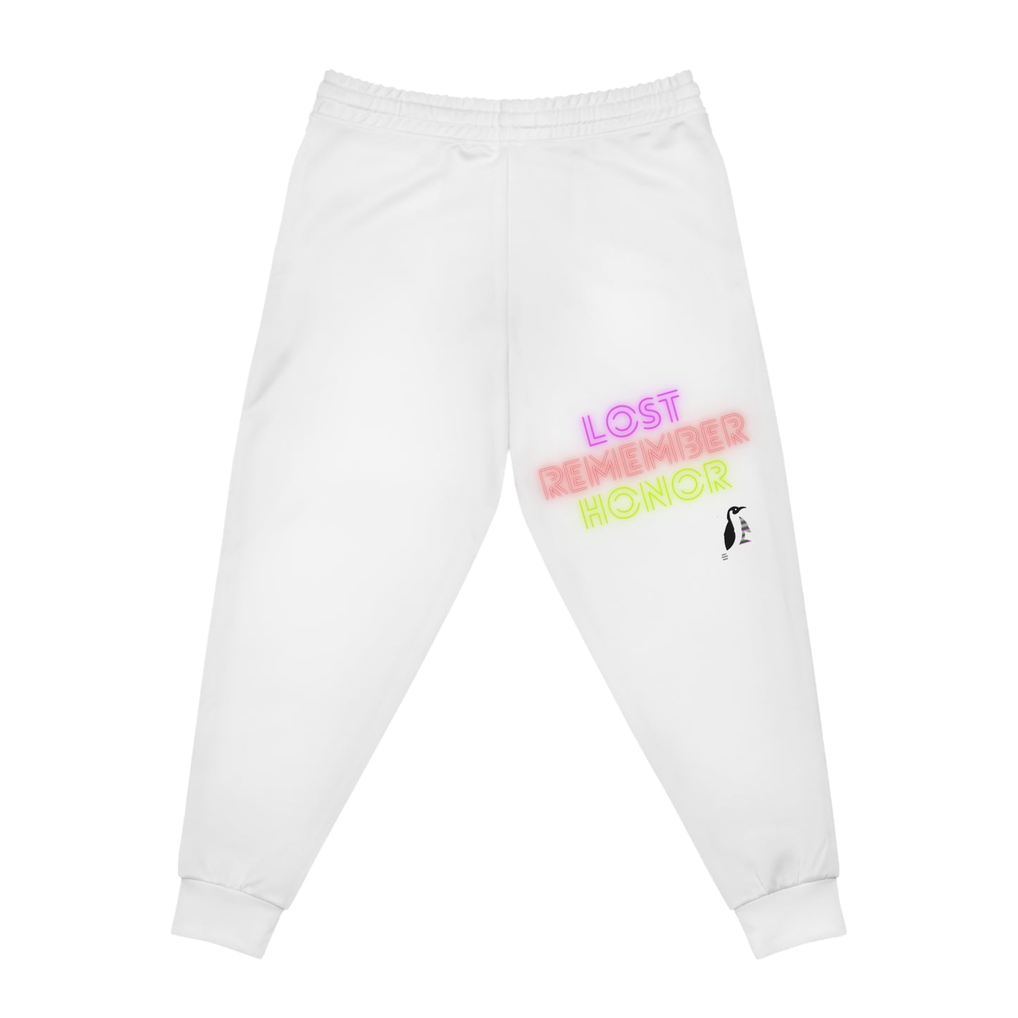 Athletic Joggers: Dragons White