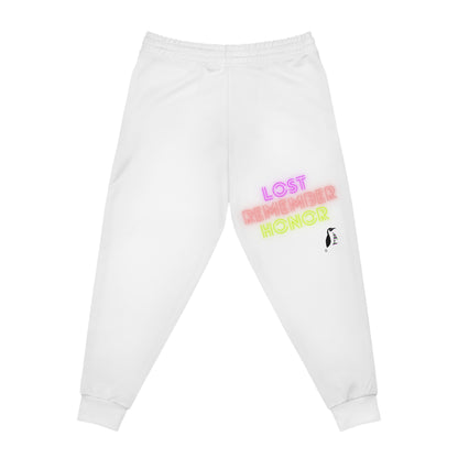 Athletic Joggers: Dragons White