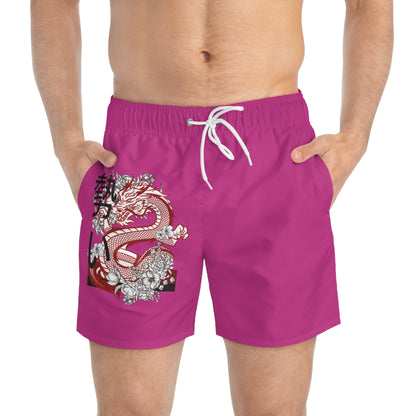 Swim Trunks: Dragons Pink