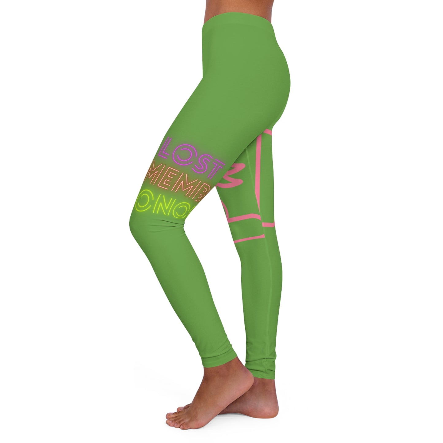 Women's Spandex Leggings: Fight Cancer Green