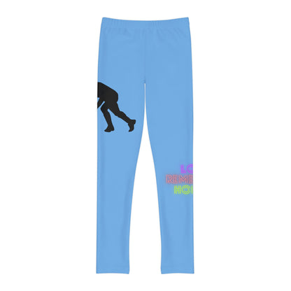 Youth Full-Length Leggings: Hockey Lite Blue