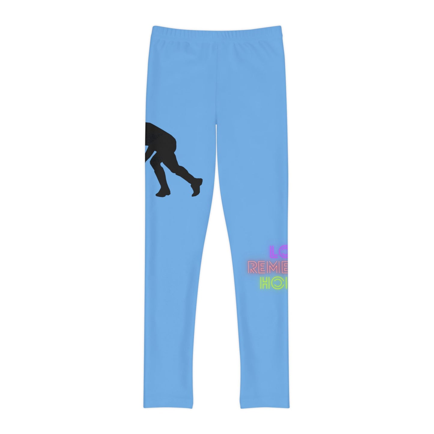 Youth Full-Length Leggings: Hockey Lite Blue