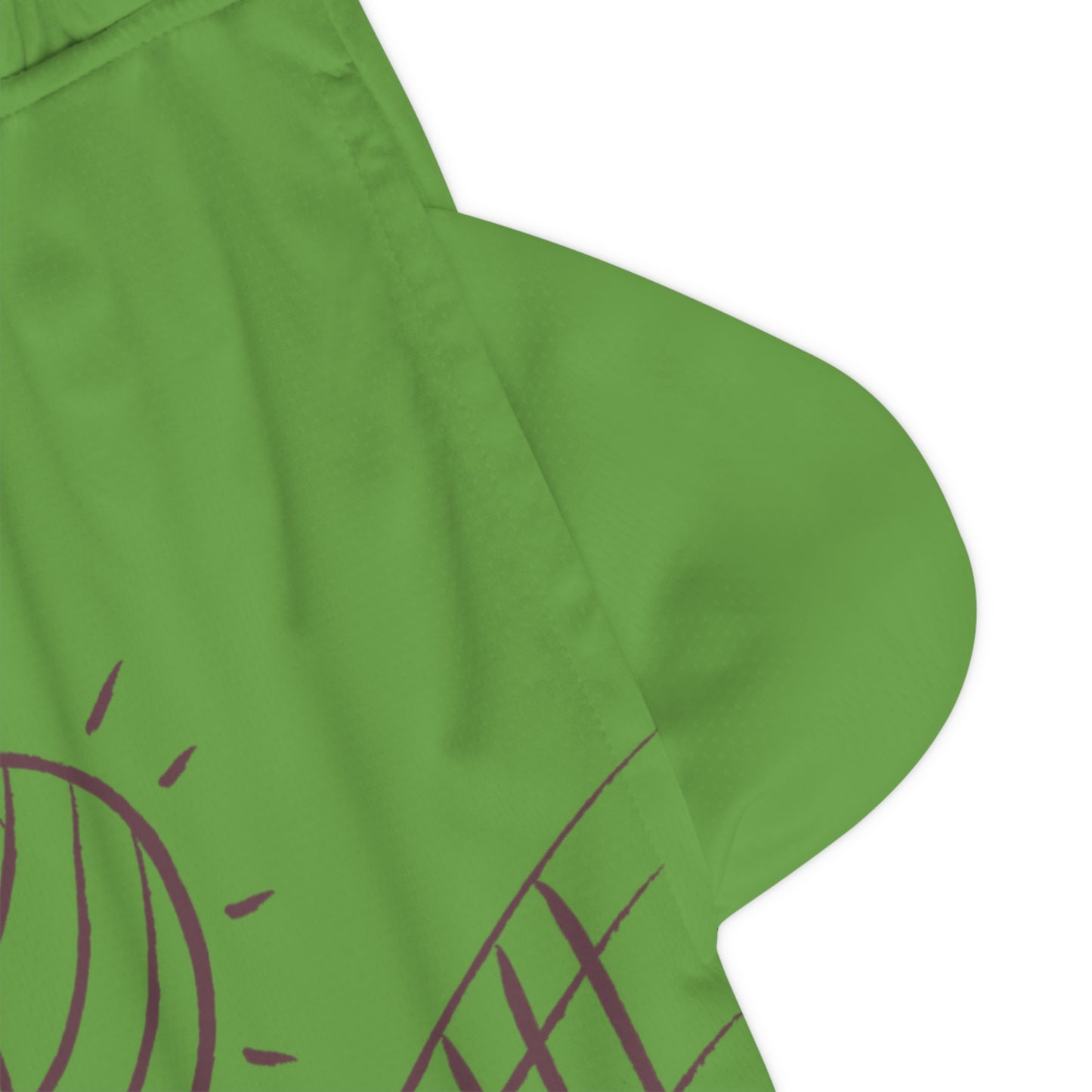 Basketball Rib Shorts: Volleyball Green