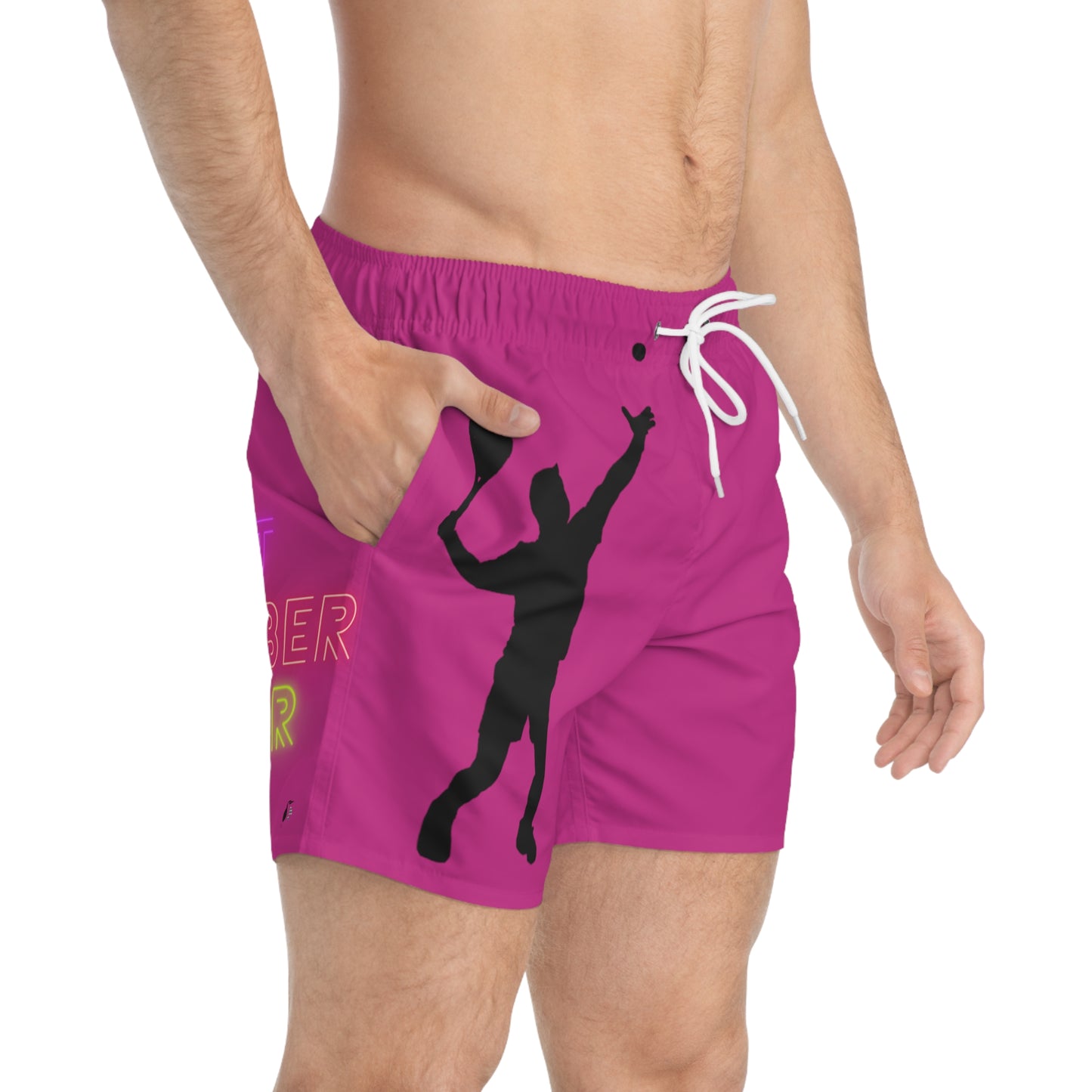 Swim Trunks: Tennis Pink