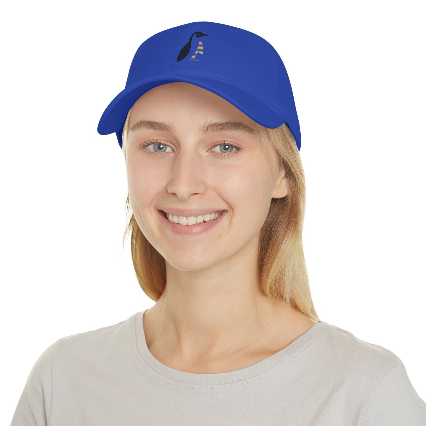 Low Profile Baseball Cap: Crazy Penguin World Logo