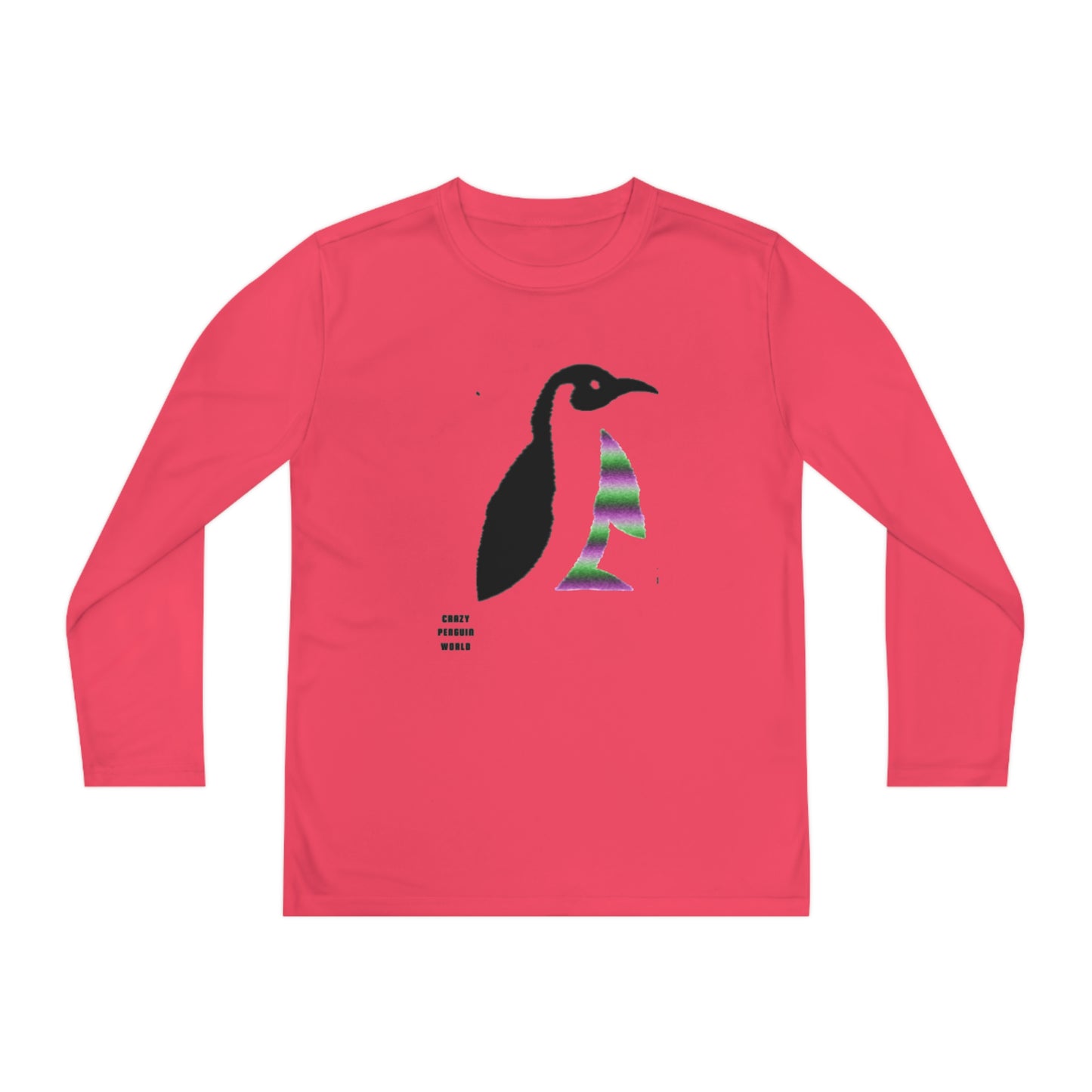 Youth Long Sleeve Competitor Tee: Crazy Penguin World Logo