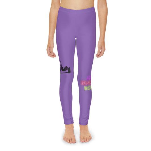 Youth Full-Length Leggings: Racing Lite Purple