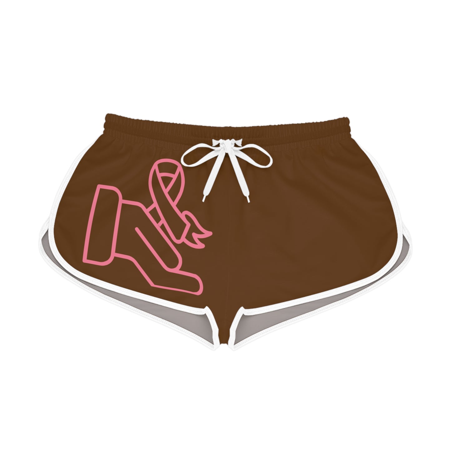 Women's Relaxed Shorts: Fight Cancer Brown