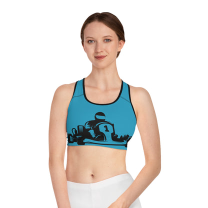 Sports Bra: Racing Turquoise