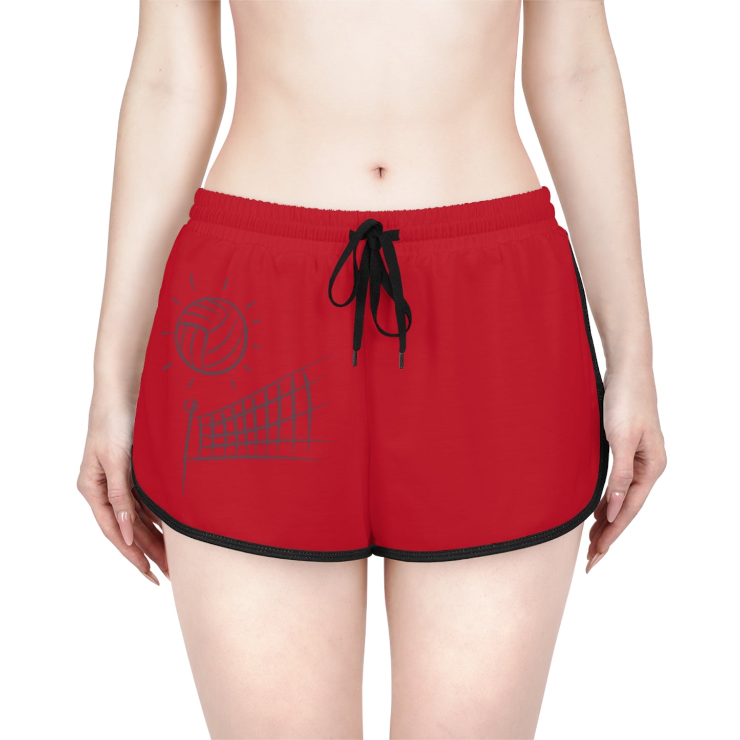 Women's Relaxed Shorts: Volleyball Dark Red