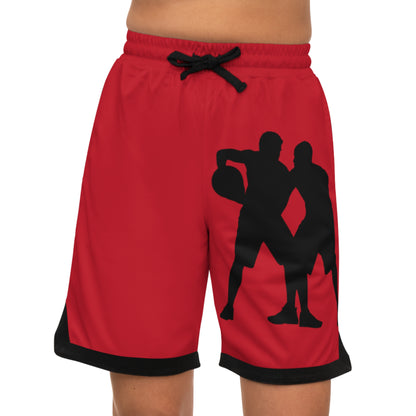 Basketball Rib Shorts: Basketball Dark Red