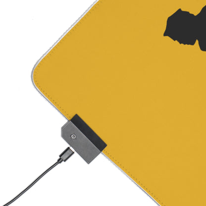 LED Gaming Mouse Pad: Hockey Yellow