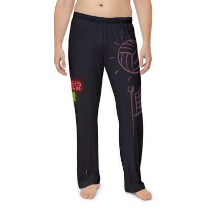 Men's Pajama Pants: Volleyball Black